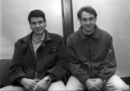 Perasovic y Laso, en una imagen de 1995, durante su etapa en el Taugrés.