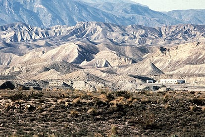 Vista general del desierto de Tabernas, en Almería.