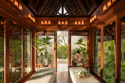 Una de las estancias del 'spa' Secret Garden del Four Seasons Resort Koh Samui.