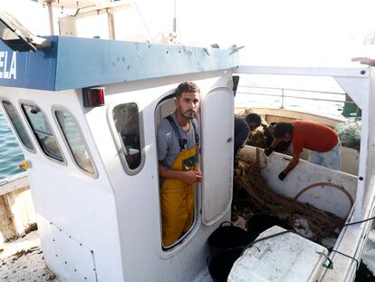 El patrón Jonathan Sánchez, del pesquero 'Mi Daniela', que fue denunciado por las autoridades de Gibraltar por faenar en aguas próximas al Peñón, el día 22.