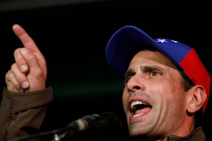 El opositor venezolano Henrique Capriles durante una conferencia de prensa el año pasado.