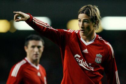 Fernando Torres, durante un partido disputado con el Liverpool