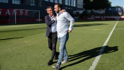 Luis Alberto Escolano y Víctor de Aldama, en una imagen de archivo de su paso por el Zamora CF.