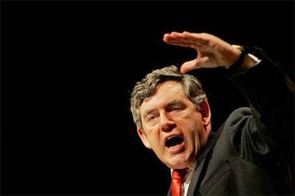 Gordon Brown se dirige a las Trade Unions en el congreso anual celebrado en Brighton el pasado septiembre.