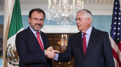 Videgaray durante reunião com Tillerson na quarta-feira em Washington