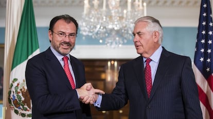 Videgaray durante reunião com Tillerson na quarta-feira em Washington