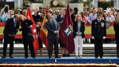 Concepci&oacute;n Dancausa (a la derecha), junto al ministro de Interior, Juan Ignacio Zoido, y la presidenta de la Comunidad de Madrid, Cristina Cifuentes. 