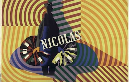 Cartel anunciador realizado por el estudio Cassandre (Adolphe Jean-Marie Mouron) (Francia, 1901-1968), para Nicolás (1935).
