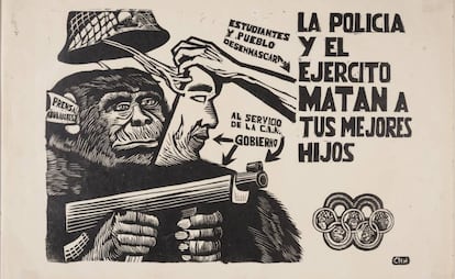 Un cartel del movimiento estudiantil mexicano de 1968.