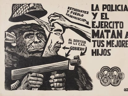Un cartel del movimiento estudiantil mexicano de 1968.
