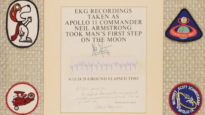Electrocardiograma de Neil Armstrong cuando pisó la luna.