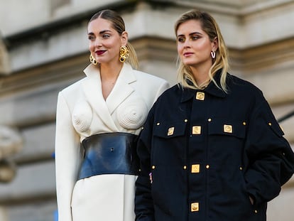 The influencer Chiara Ferragni and her sister Valentina Ferragni.