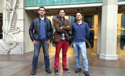 De izquierda a derecha, Domínguez, Garrido y Torrubia.