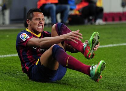 Alexis Sanchez durante el partido.