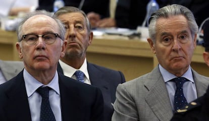 Rodrigo Rato and Miguel Blesa in court.