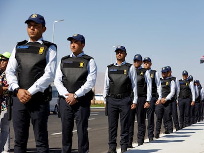 Policías en la cumbre del clima de Sharm el Sheikh, en Egipto, el pasado 12 de noviembre.