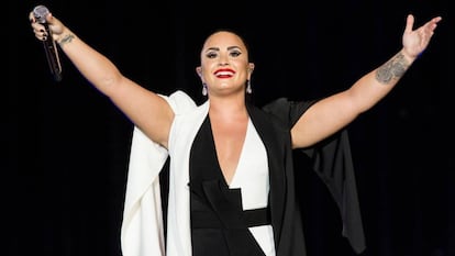 Demi Lovato durante su actuación en Rock in Rio Lisboa, en Portugal, el 24 de junio de 2018.