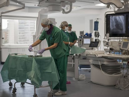 Uno de los quir&oacute;fanos del hospital Ram&oacute;n y Cajal, el pasado viernes.