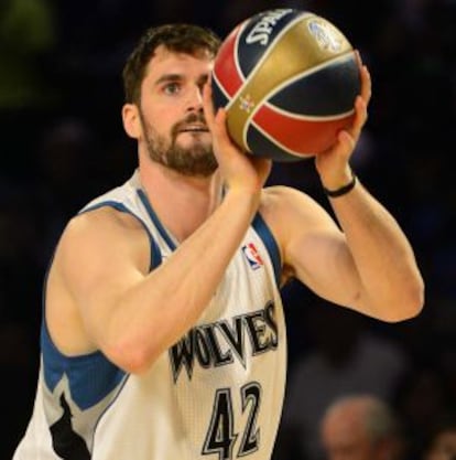 Kevin Love, en el concurso de triples