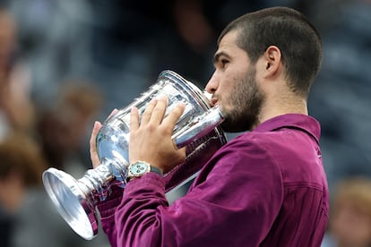 Alcaraz, el domingo en la Arthur Ashe.