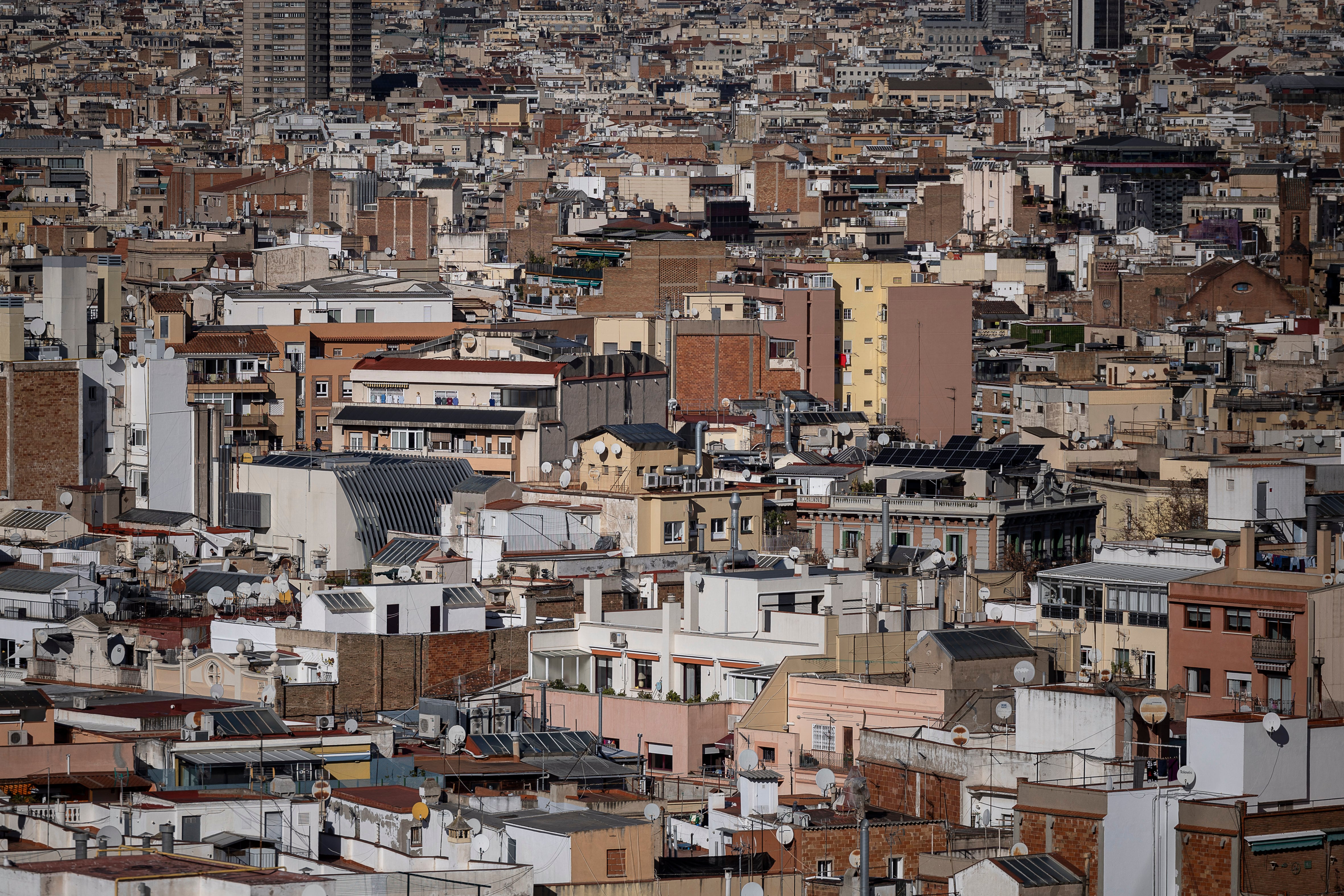 Bloques de viviendas en la ciudad de Barcelona.