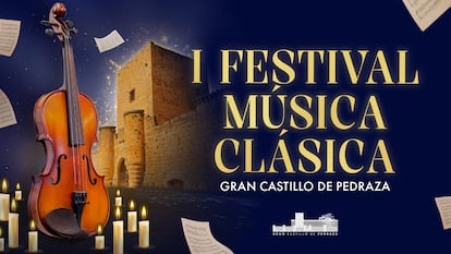 Cartel promocional del I Festival Noches Magicas en el Gran Castillo de Pedraza.