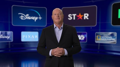 Bob Chapek, durante la presentación a inversores de Disney.