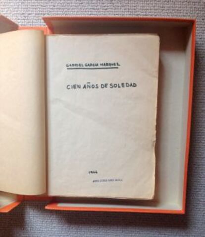 Mecanoscrit de 'Cent anys de solitud' de Gabriel García Márquez.