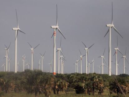 Parque e&oacute;lico en el Estado de Oaxaca (sur de M&eacute;xico).