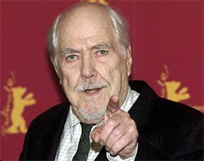 Robert Altman, durante la presentación de su película <i>Gosford Park</i> en Berlín.