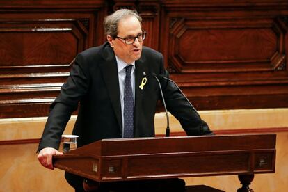 Quim Torra, en el Parlament, en una imagen de archivo.