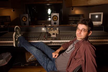 Steve Albini en junio de 2005 en el estudio en el que habitualmente trabajaba, el Electrical Audio de Chicago.