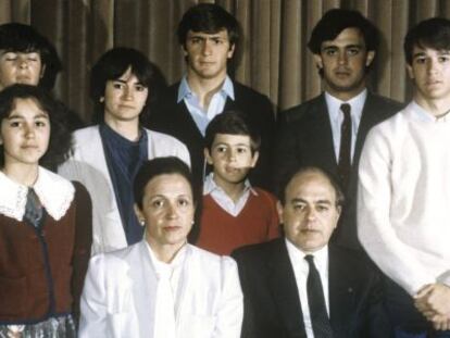 Jordi Pujol, amb la seva família, en una foto d'arxiu.