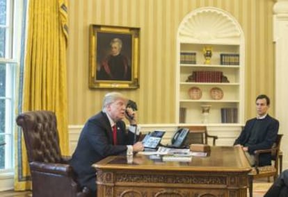 Trump y Kushner, en el Despacho Oval.