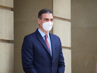 El presidente del Gobierno de España, Pedro Sánchez, en Pamplona, Navarra (España), el pasado 13 de noviembre.