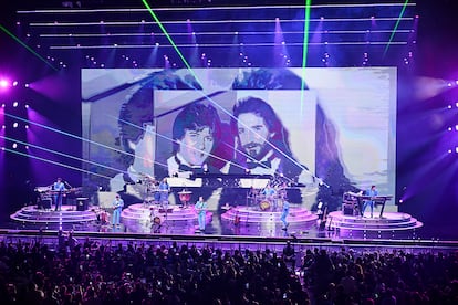 Los Bukis, durante el concierto en Las Vegas.