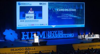 Gabriela Díaz, de Ikea, ayer durante su ponencia en Hoy es Marketing.
