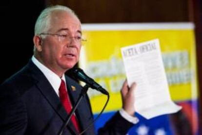 El presidente de PDVSA, Rafael Ramírez, señaló que "actualmente la Faja produce 1.230.000 barriles al día", y tiene la meta en el 2019 de producir cuatro millones de barriles (al) día de producción". EFE/Archivo