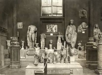 Patio romano del Museo Arqueológico Nacional en una imagen de 1917.