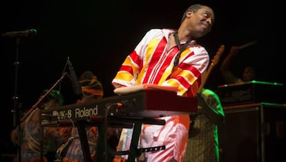 El músico nigeriano Femi Kuti en una reciente actuación en Barcelona.