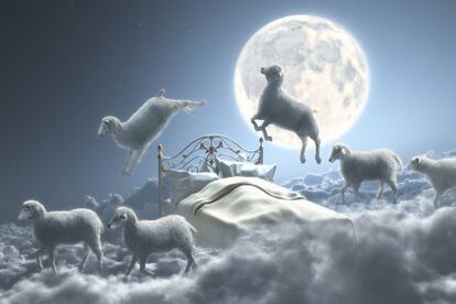 Contar ovejas es un conocido ejercicio mental contra el insomnio. 