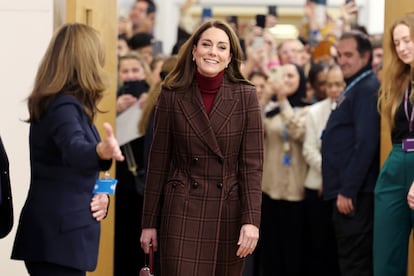 Catherine, Princess of Wales visits The Royal Marsden Hospital on January 14, 2025 in London, Britain