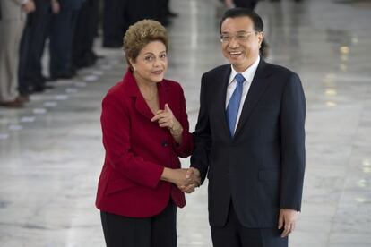 Dilma e o premi&ecirc; chin&ecirc;s Li Keqiang.