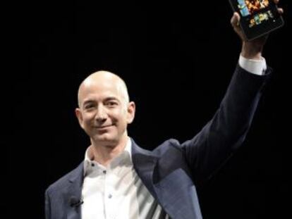 Jeff Bezos en la presentación del Kindle HD.