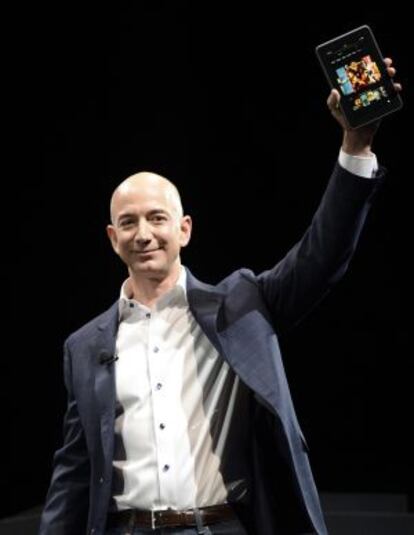 Jeff Bezos en la presentación del Kindle HD.