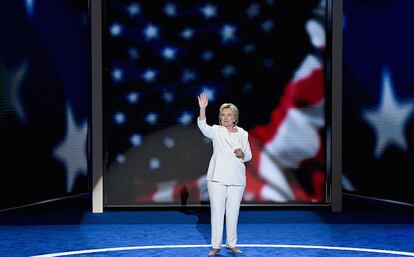 Hillary Clinton presenta su candidatura a la Presidencia de Estados Unidos en la Convención Demócrata de 2016.