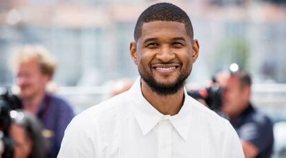 El cantante Usher durante el festival de Cannes. 