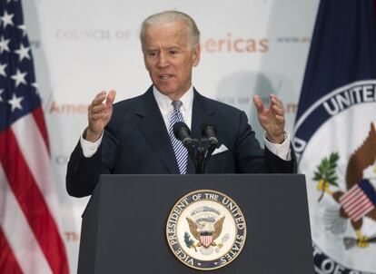 Joe Biden, en la conferencia anual de Las Am&eacute;ricas. 