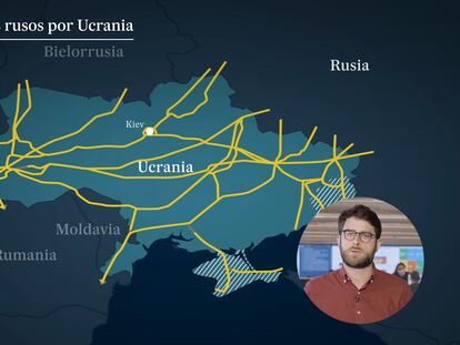 La red de gasoductos rusos que pasan por Ucrania hacia Europa.