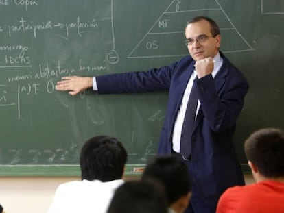 Clase de Filosofía en un instituto de Madrid.